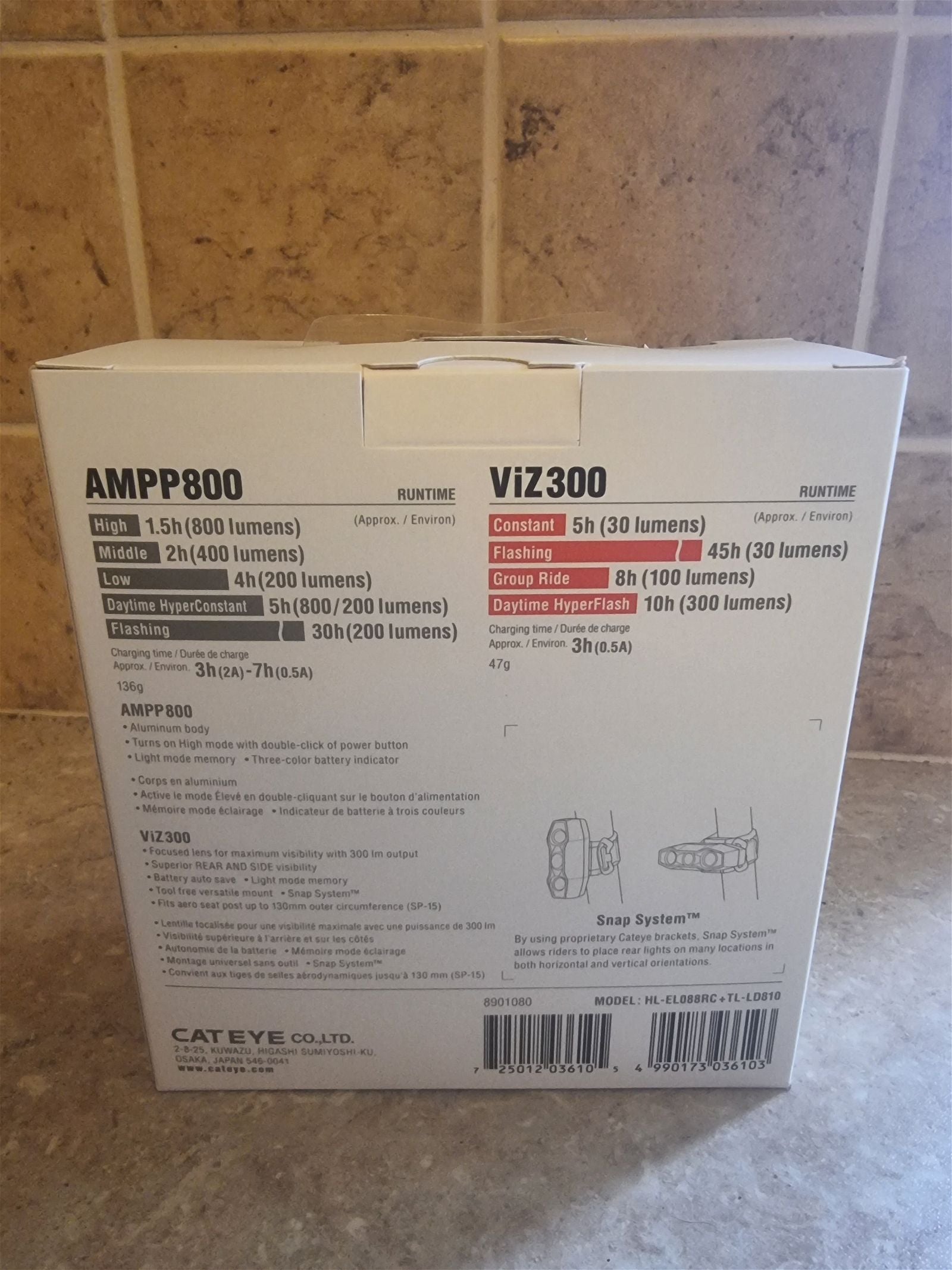 Cateye AMPP800 & ViZ300 Light Set - Cycle Tyres Ireland