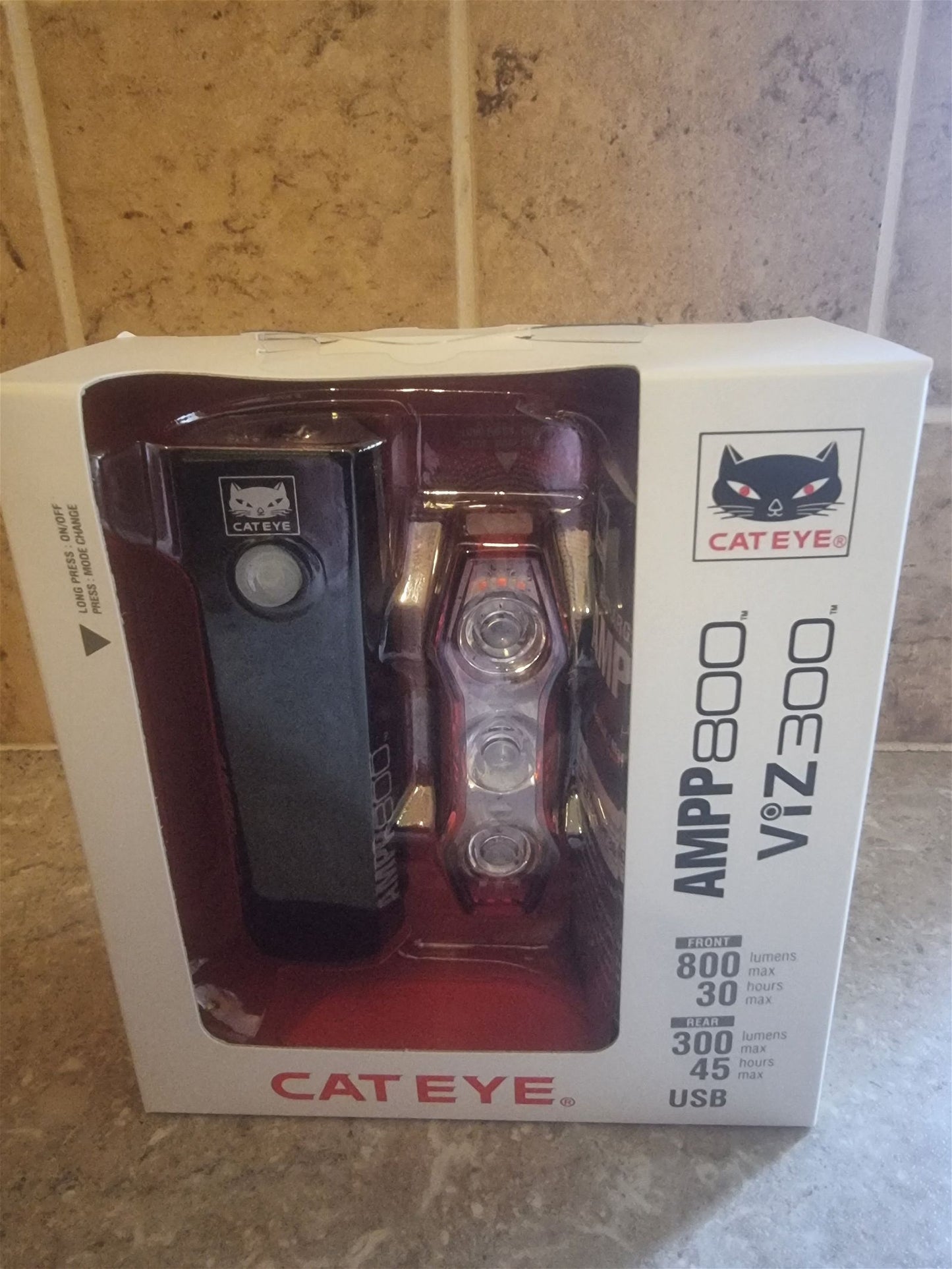 Cateye AMPP800 & ViZ300 Light Set - Cycle Tyres Ireland