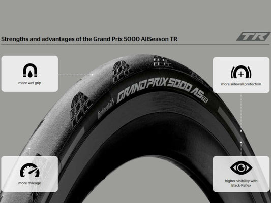 Continental Grand Prix 5000 AllSeason TR folding - Cycle Tyres Ireland