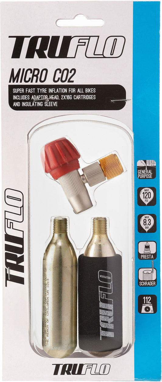 Micro CO2 Pump - Including 2 x 16 g Cartridges - Cycle Tyres Ireland